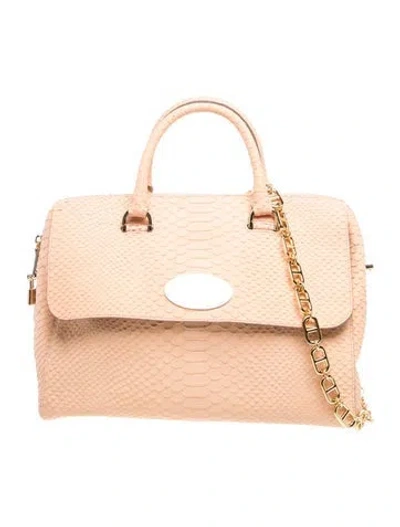 Pre-owned Mulberry Leather Top Handle Bag In Neutrals
