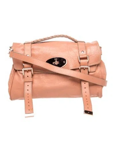 Pre-owned Mulberry Leather Top Handle Bag In Pink