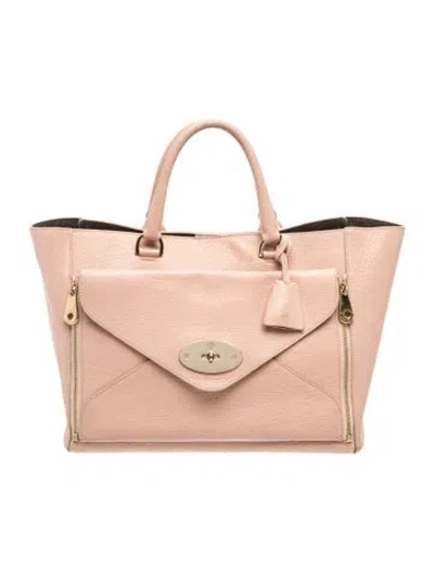 Pre-owned Mulberry Leather Top Handle Bag In Pink