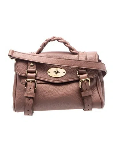 Pre-owned Mulberry Leather Top Handle Bag In Pink