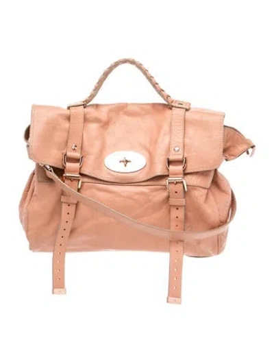 Pre-owned Mulberry Leather Top Handle Bag In Pink