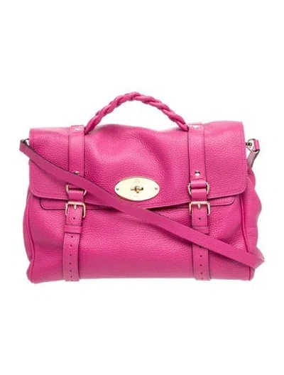 Pre-owned Mulberry Leather Top Handle Bag In Pink