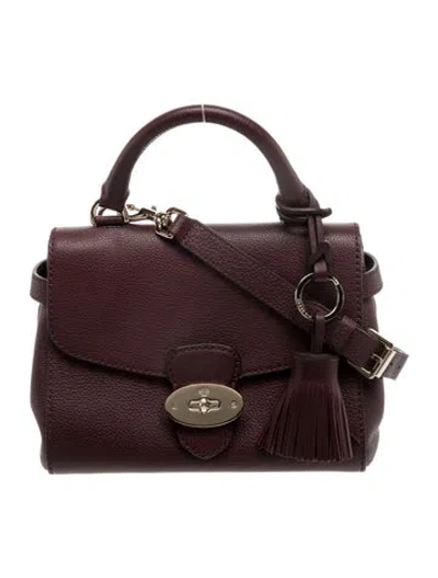 Pre-owned Mulberry Leather Top Handle Bag In Purple