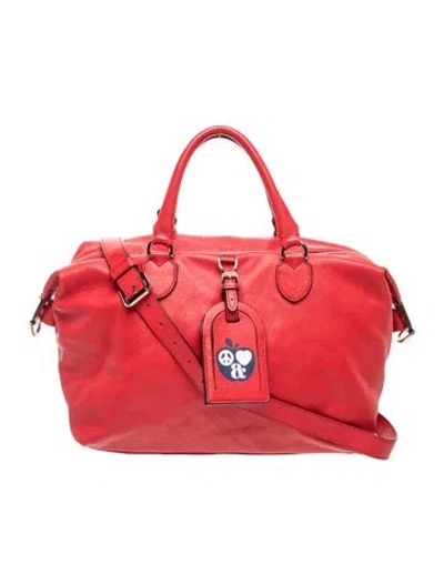Pre-owned Mulberry Leather Top Handle Bag In Red