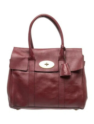Pre-owned Mulberry Leather Top Handle Bag In Red