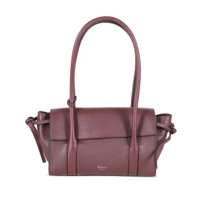 Mulberry Leather Tote Bags In Burgundy