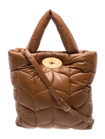 Pre-owned Mulberry Leather Tote Medium In Brown