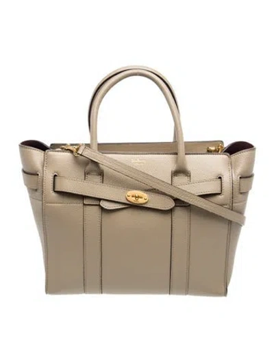 Pre-owned Mulberry Leather Tote In Neutrals