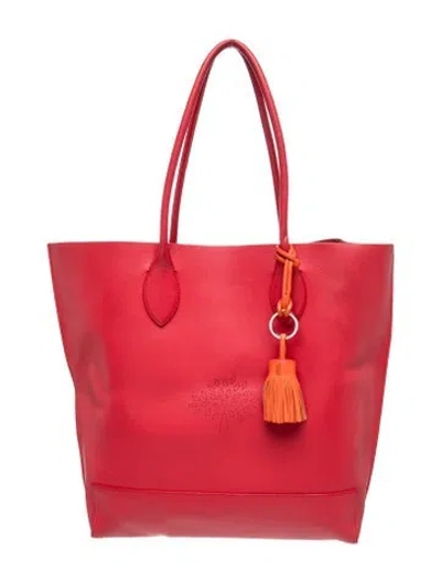 Pre-owned Mulberry Leather Tote In Red