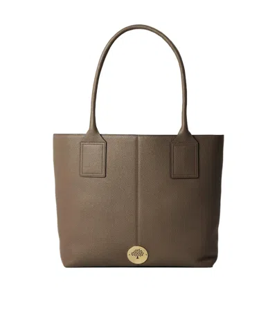 Mulberry Leather Tote Shoulder Bag In Brown