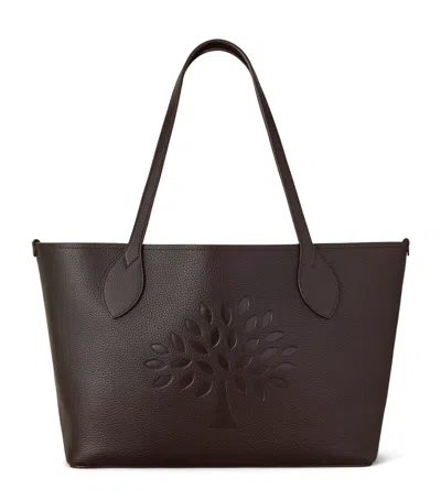 Mulberry Leather Tree Tote Bag In Brown
