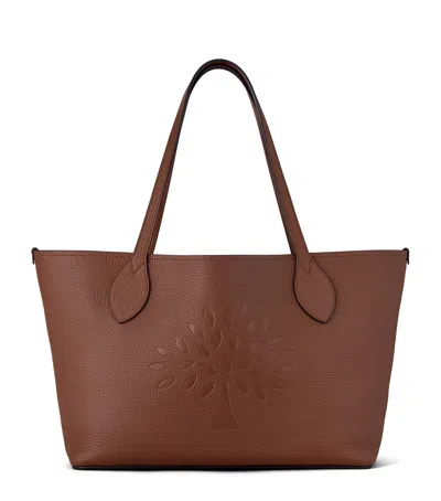 Mulberry Leather Tree Tote Bag In Brown