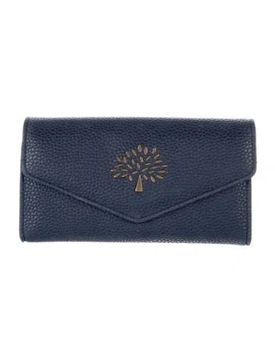 Pre-owned Mulberry Leather Wallet In Blue