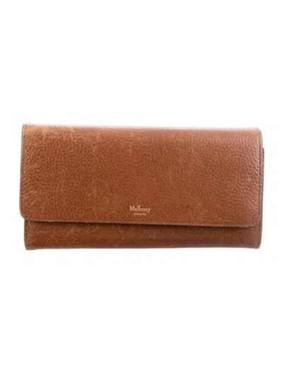 Pre-owned Mulberry Leather Wallet In Brown