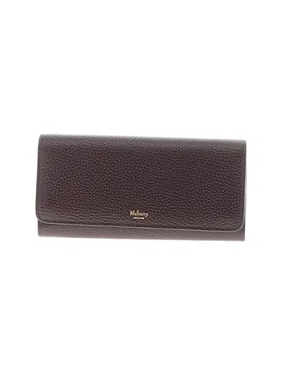 Pre-owned Mulberry Leather Wallet In Burgundy