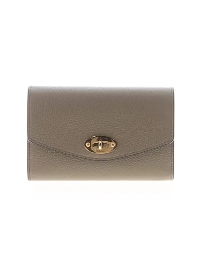 Pre-owned Mulberry Leather Wallet In Gray