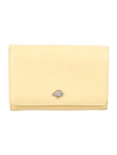 Pre-owned Mulberry Leather Wallet In Yellow