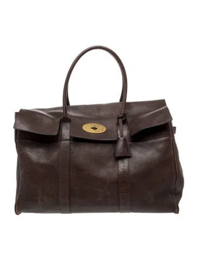 Pre-owned Mulberry Leather Weekender Bag In Brown