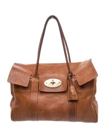 Pre-owned Mulberry Leather Weekender Bag In Brown