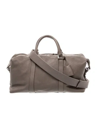Pre-owned Mulberry Leather Weekender Bag In Grey