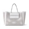 Mulberry Leather Xl Perforated Tote White In White