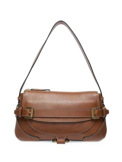 Mulberry Lennox Buckle-detail Leather Shoulder Bag In Brown