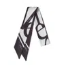 Mulberry Lettering Skinny Scarf In Eggshell-black
