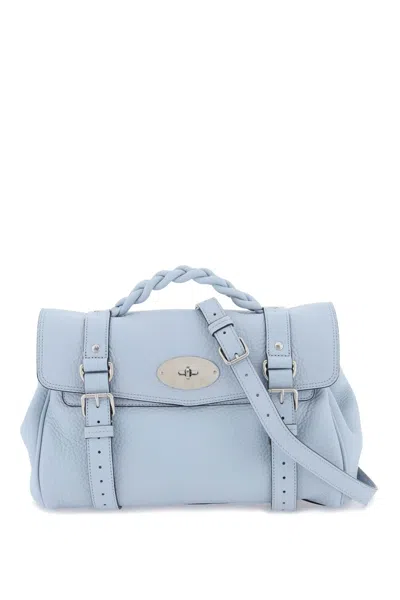 Mulberry Light Blue Braided Top-handle Handbag For Women