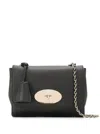 Mulberry 'lilly' Black Shoulder Bag With Twist Lock Closure