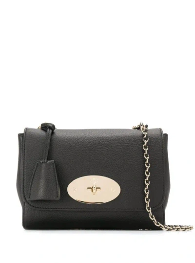 Mulberry Lilly' Black Shoulder Bag With Twist Lock Closure In Leather