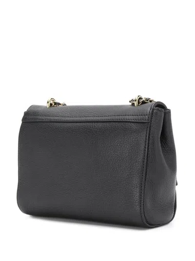 Mulberry 'lilly' Black Shoulder Bag With Twist Lock Closure In Leather Woman