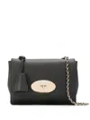 MULBERRY 'LILLY' BLACK SHOULDER BAG WITH TWIST LOCK CLOSURE IN LEATHER WOMAN