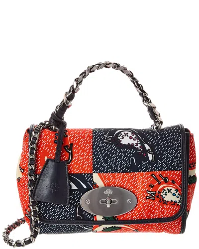 Mulberry Lily Canvas & Leather Satchel In Blue