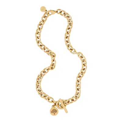 Mulberry Lily Chain Necklace Gold Plated Stainless Steel