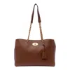 Mulberry Lily Chain Leather Tote In Brown
