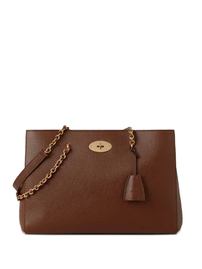 Mulberry Lily Chain Tote Bag In Brown