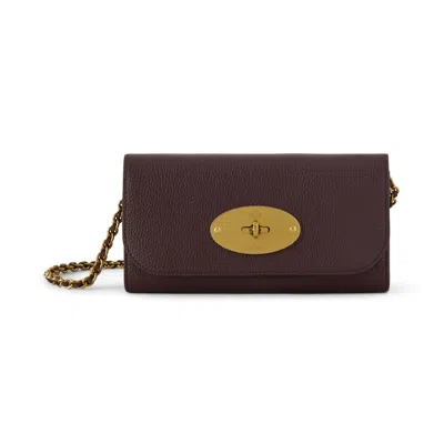 Mulberry Lily Chain Wallet Oxblood In Oxblood Small Classic Grain