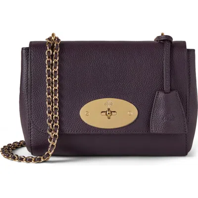 Mulberry Lily Grained Leather Shoulder Bag In Purple