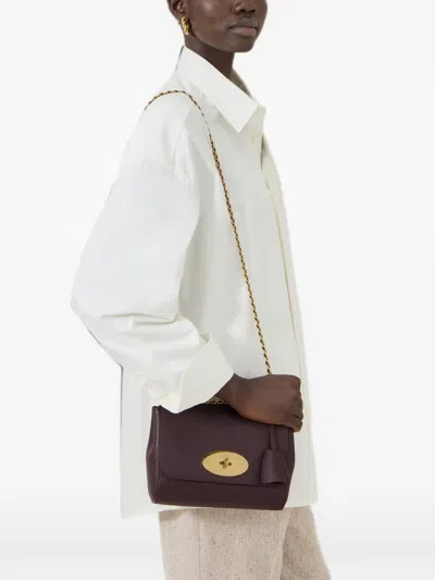 Mulberry Lily Grained Leather Shoulder Bag In Purple