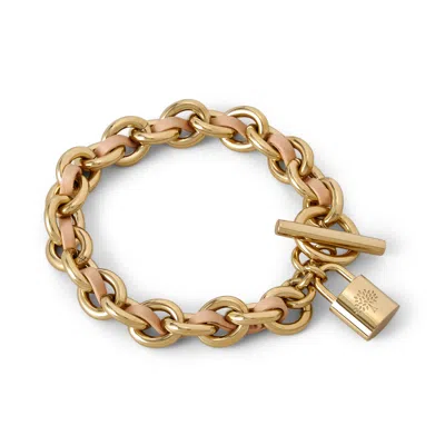 Mulberry Lily Leather Chain Bracelet Medium