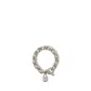 Mulberry Lily Leather Chain Bracelet Medium In Pale Grey