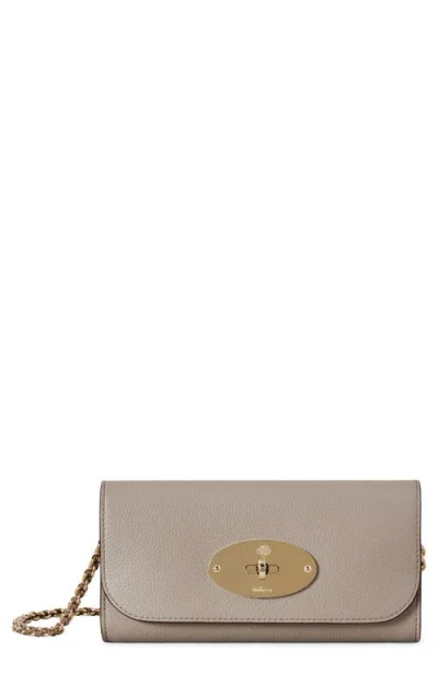 Mulberry Lily Leather Wallet On A Chain In Nude