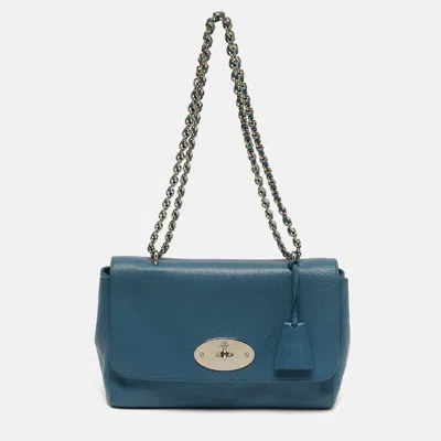 Pre-owned Mulberry Lily Medium Blue Leather Shoulder Bag