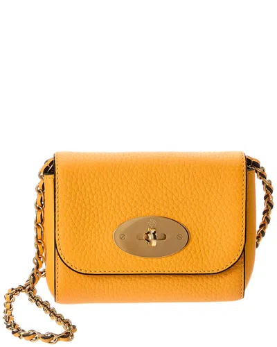 Mulberry Lily Mini Leather Crossbody In Orange