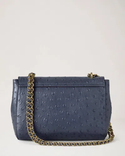 Mulberry Lily Ostrich Print Small Shoulder Bag