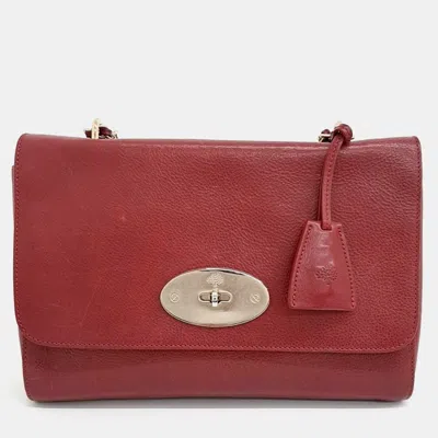 Pre-owned Mulberry Lily Red Leather Bag Medium