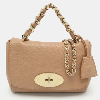 Pre-owned Mulberry Lily Small Beige Leather Shoulder Bag