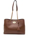 Mulberry Lily Chain Tote Small Classic Grain In Brown