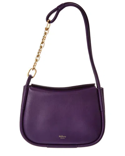 Mulberry Link Leather Shoulder Bag In Purple