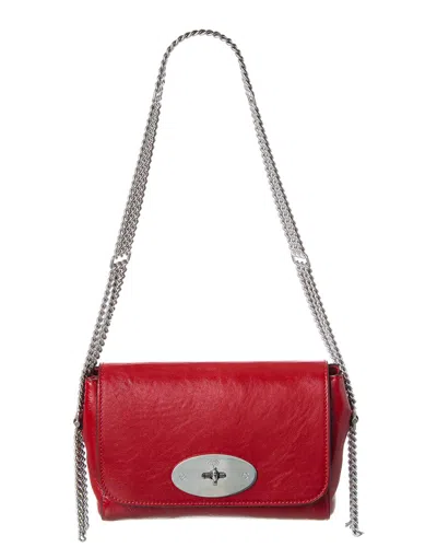 Mulberry Link Leather Shoulder Bag In Red